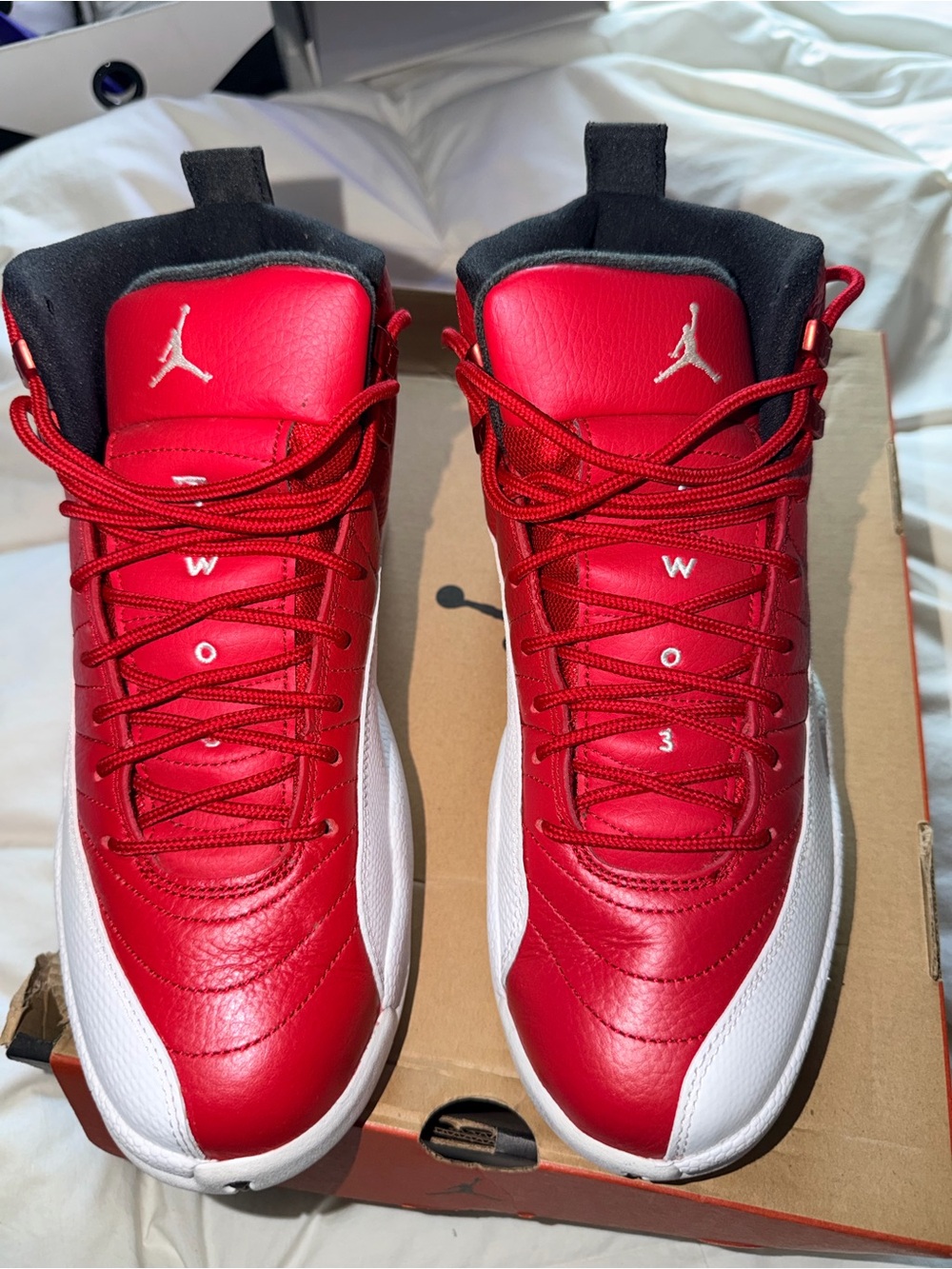 Air Jordan 12 Retro Gym Red White Men’s 8.5 Women’s 10 OG Box - Picture 2 of 11